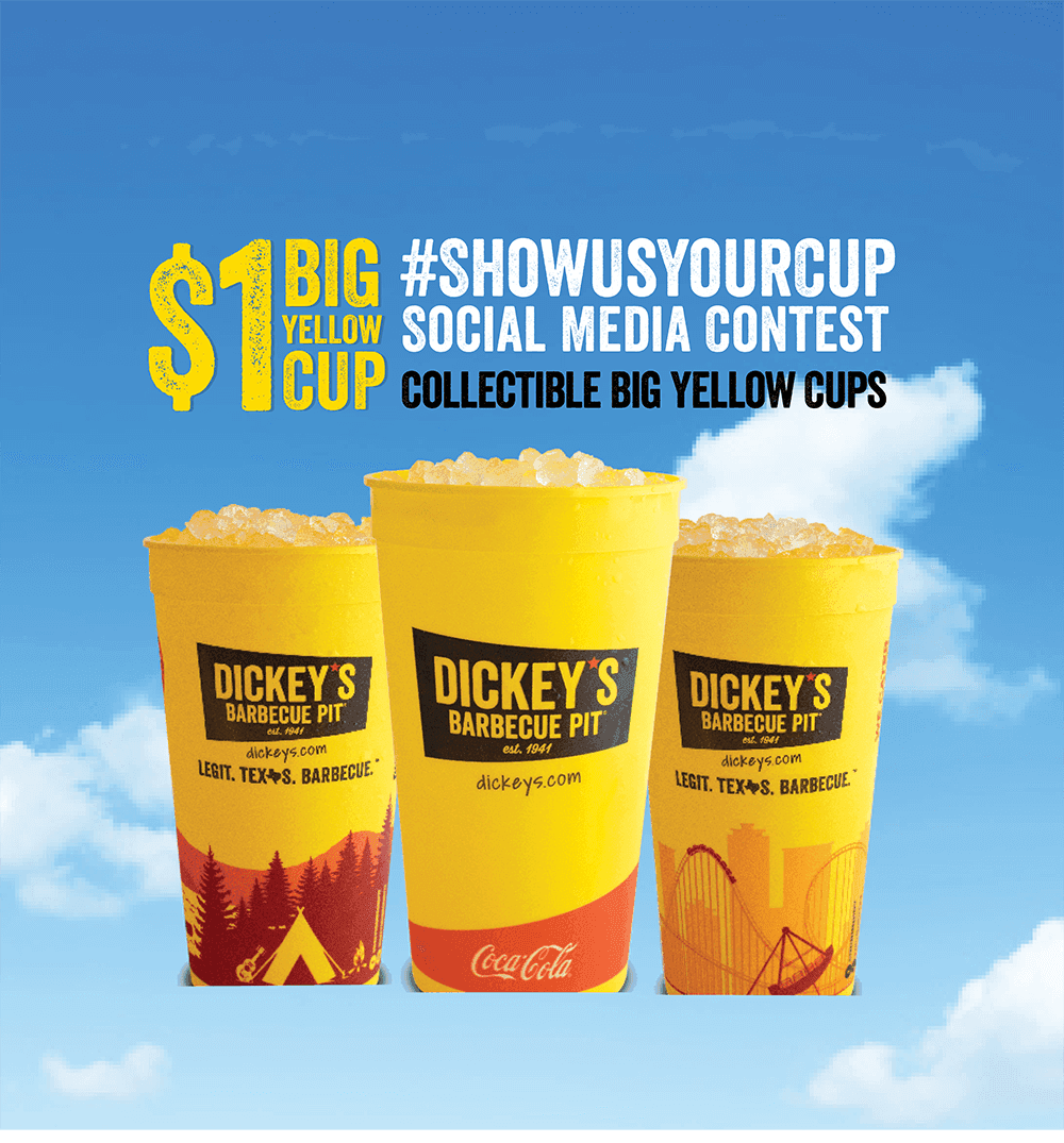 Dickey’s Barbecue Pit offers $1 Big Yellow Cup for a limited time